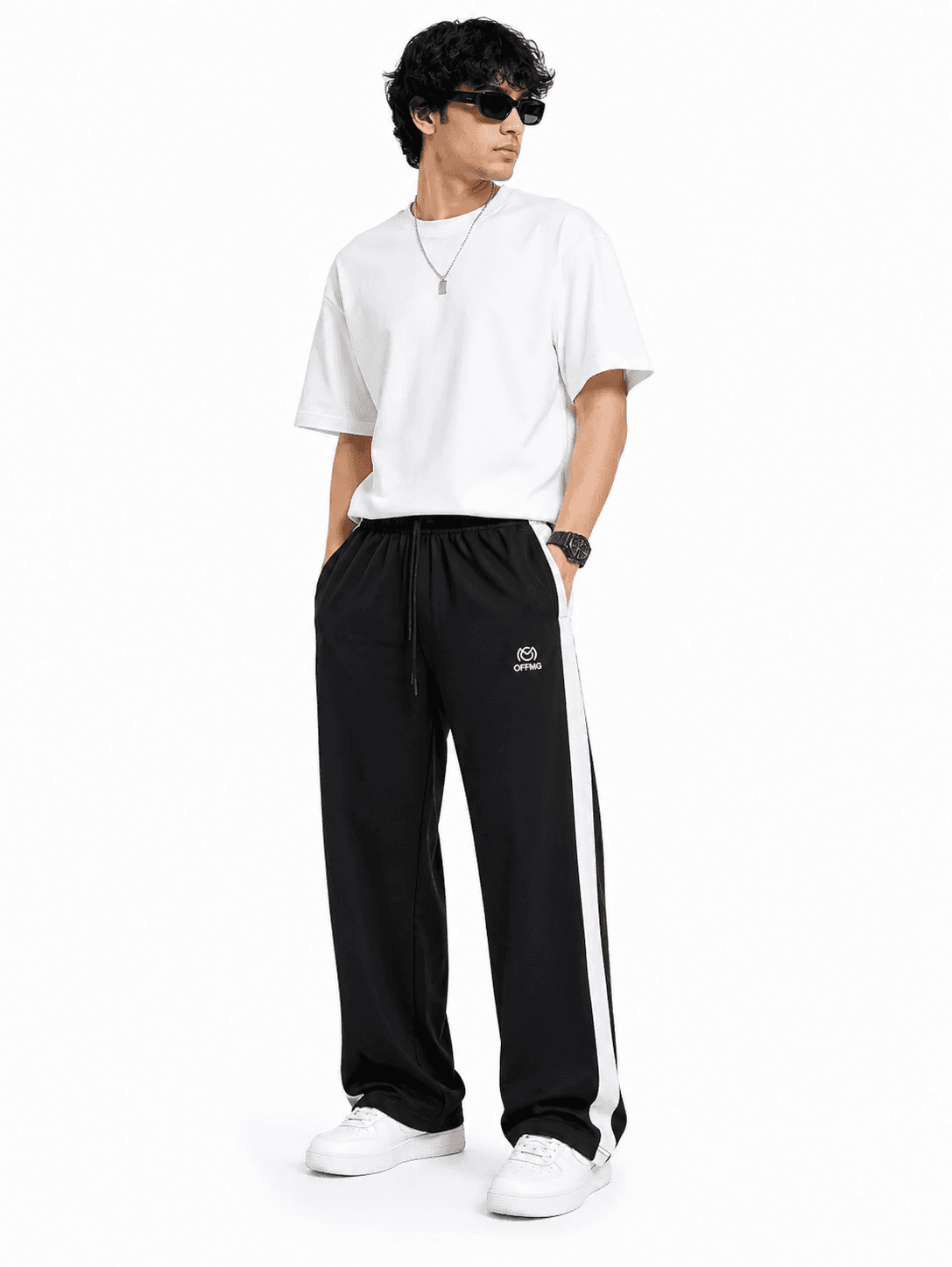 OFFMG Velocity Baggy Track Pants – Black