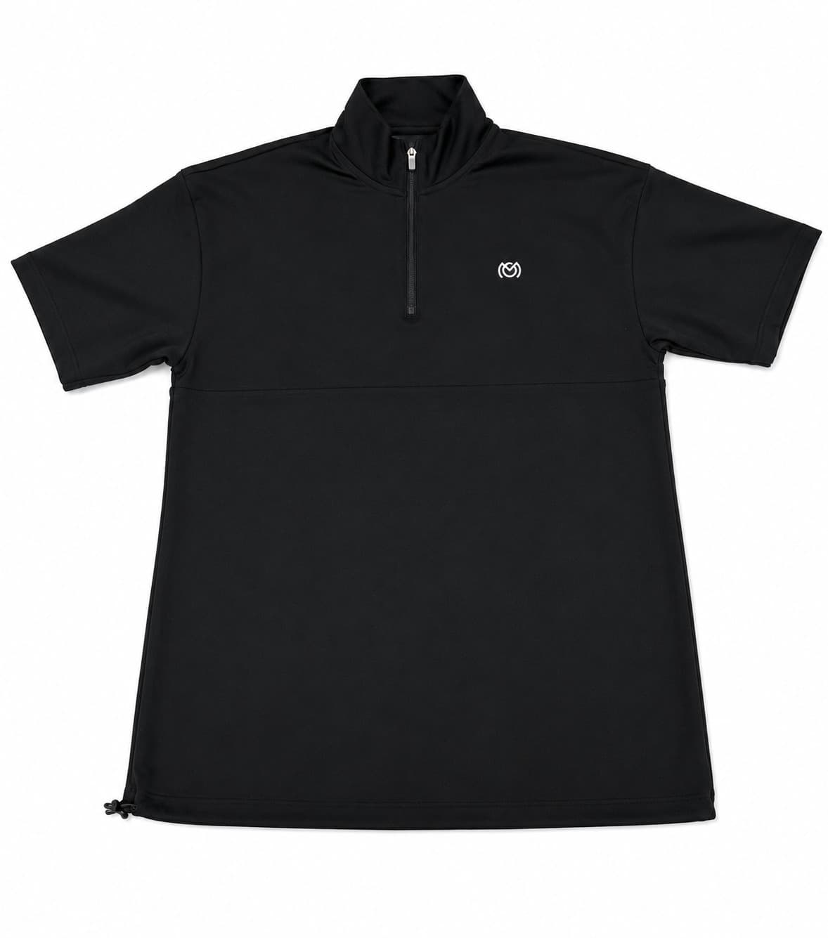 OFFMG Men's Minimal Black Half Zip T-Shirt